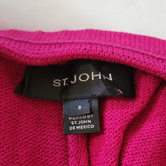 St. John Vibrant Pink Blazer & Matching Pants Suit - Picture 6 of 9